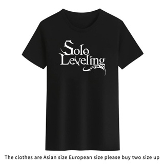 เสื้อยืดคอกลม พิมพ์ลาย Solo Leveling สีดํา สีขาว สําหรับผู้ชาย และผู้หญิง TTKV