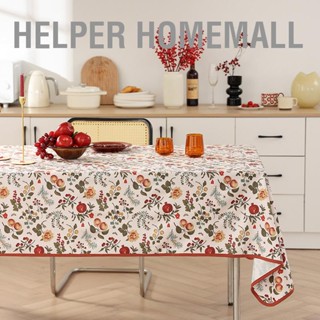  Helper HomeMall ผ้าปูโต๊ะ Wrinkle Resistant Soft Washable ผ้าปูโต๊ะสำหรับตกแต่งวันหยุดสุดโรแมนติกสำหรับห้องรับประทานอาหาร