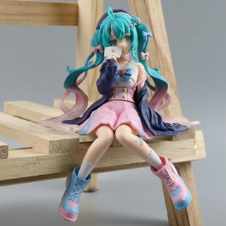 ตุ๊กตา Hatsune Miku PVC แฮนด์เมด สีชมพู สําหรับตกแต่งรถยนต์