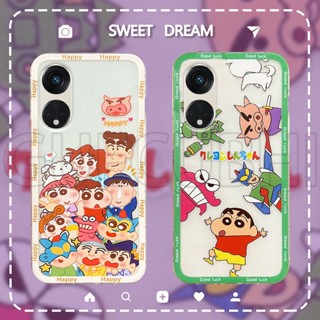 เคส OPPO Reno8 T 5G 4G 2023 มือถือ ซิลิโคนนิ่ม แบบใส ลายการ์ตูนชินจังน่ารัก คุณภาพสูง สําหรับ เคสโทรศัพท์ OPPO Reno8T 5G