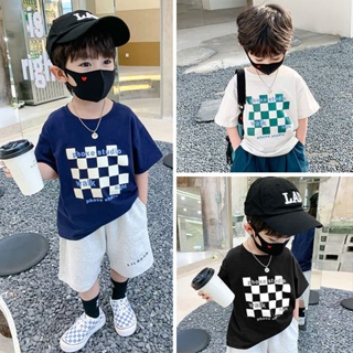 เสื้อยืดเด็กผู้ชายแขนสั้น 2023 ใหม่ Cotton Top Boys Summer T-Shirt