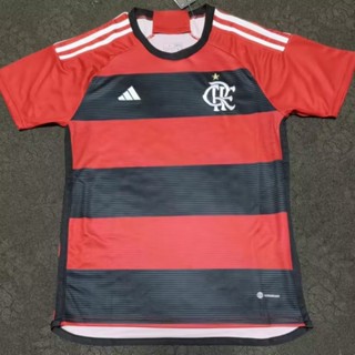 เสื้อกีฬาแขนสั้น ลายทีมชาติฟุตบอล Flamengo 23-24 ไซซ์ S-XXL AAA