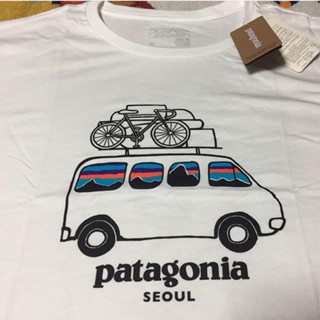 เสื้อยืดแขนสั้น พิมพ์ลายจักรยาน Patagonia Bus สําหรับผู้ชาย