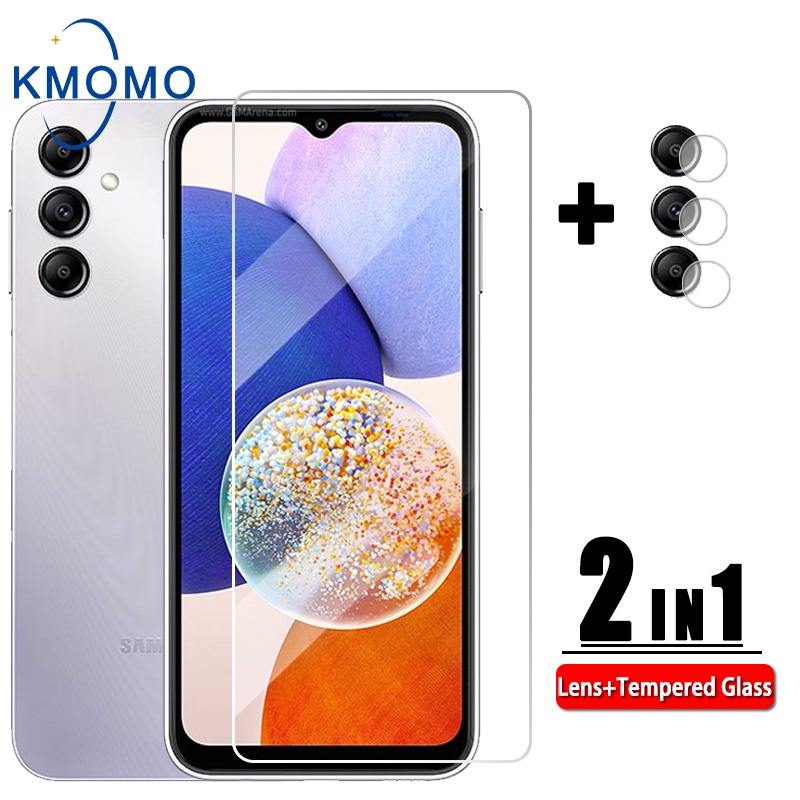 [2 ใน 1] ฟิล์มใส ฟิล์มกระจก Samsung Galaxy A05 A05s A04 A04s A04e A03 A03s A02 A02s ฟิล์มเลนส์กล้องสำหรับ ฟิล์มกระจกนิรภัย แบบใส กันรอยหน้าจอ