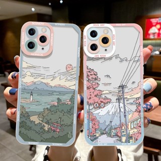 เคสโทรศัพท์มือถือแบบนิ่ม TPU ใส กันกระแทก กันรอยเลนส์กล้อง สําหรับ iphone 11 14 12 13 Pro MAX 8 7 14 Plus XR XS MAX 14promax 11pro 13pro 7plus SE 20