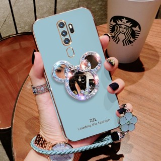 เคสโทรศัพท์สําหรับ OPPO Reno 13 13F 12 12F 11F 11 10 8 7 7Z 8Z A31 A53 2020 A54 F11 Pro A9 A5 5Gการ์ตูนหรูหรากระจกกรณีกันกระแทกกันชนกรณีปกหลัง