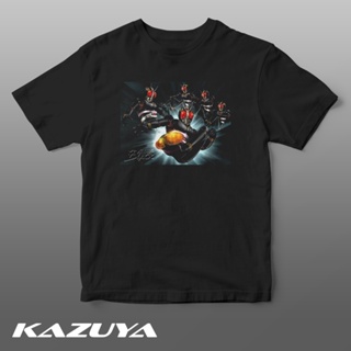 แขนสั้นcrew neckเสื้อยืด ลายโปสเตอร์ Kamen Rider สีดํา DV-0101S-XXXXL_02