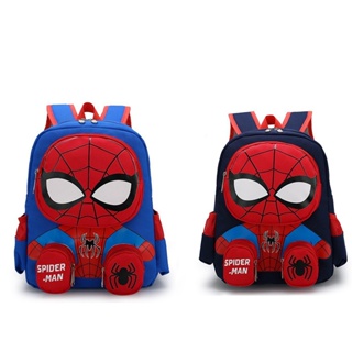 Spiderman กระเป๋าเป้สะพายหลัง กระเป๋านักเรียน พิมพ์ลายการ์ตูน Hello Kitty ความจุขนาดใหญ่ สําหรับเด็กอนุบาล