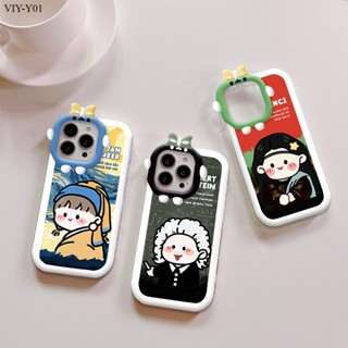 VIVO Y01 Y01A Y02 Y16 Y72 Y52 Y75 Y55 Y22 Y22S 5G เคสวีโว่ สำหรับ Case Cartoon Artistic Painting เคส เคสโทรศัพท์ เคสมือถือ Shockproof Casing