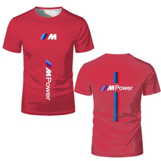 ใหม่ เสื้อยืดแขนสั้น พิมพ์ลาย BMW Rider M 3D แฟชั่นฤดูร้อน สําหรับผู้ชาย และผู้หญิง 2023