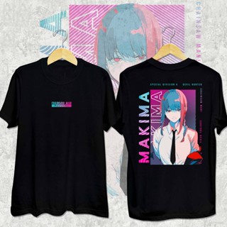 เสื้อยืดคอกลมแขนสั้นพิมพ์ลาย Makima Anime ลําลองสําหรับผู้ชาย
 เสื้อเบลาส์