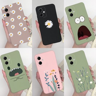 เคสโทรศัพท์มือถือ ซิลิโคนนิ่ม ผิวด้าน ปิดด้านหลัง ลายการ์ตูนดอกเดซี่ แฟชั่นใหม่ สําหรับ Xiaomi Redmi Note 12 Note 12 Pro Note 12 Pro Plus Redmi Note 12 Pro Plus