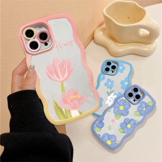 เคสโทรศัพท์มือถือ TPU ลายภาพวาดสีน้ํามัน รูปดอกทิวลิป และกระต่าย สําหรับ Redmi Note 11S 11 Pro Redmi 10C 10A 9A Note 10 5G Note 10S 9C 9T Note 9 Note8 Poco X3 Pro NFC