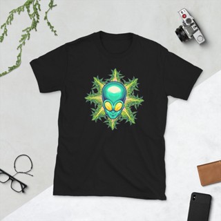 เสื้อยืด พิมพ์ลาย Weed Alien | เสื้อพิมพ์ลายตลก Cannabis Stoners, Weed gift for Why, Funny Marijuana_02