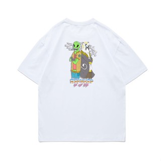 Ripndip เสื้อยืดแขนสั้น ผ้าฝ้าย พิมพ์ลาย LORD MEAN CAT ALIEN SMOKE NICHE BEAUTY สําหรับผู้ชาย และผู้หญิง