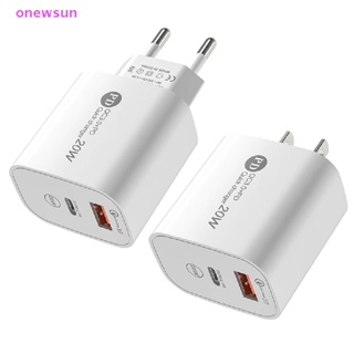 Onew PD 20W USB Charger ชาร์จเร็ว 3.0 อะแดปเตอร์ชาร์จโทรศัพท์ แบบเร็ว Tyep-C สําหรับโทรศัพท์ดวงอาทิตย์