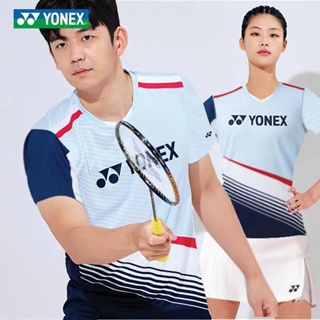 Yonex ใหม่ เสื้อกีฬาแบดมินตัน แขนสั้น ระบายอากาศ แบบแห้งเร็ว สําหรับผู้ชาย และผู้หญิง 601