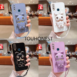 ใหม่ เคส Vivo Y12 เคส Vivo Y15 เคส Vivo Y17 เคส Vivo Y12A Y20 Case Vivo Y20A Y21 Case Vivo Y33T Y21T Case Vivo Y11 Vivo Y3 Case Vivo Y20i Y20S Case Vivo Y12S Y11S Case New Cute Rabbit Bracket Mobile Softcase Phone Cases With Rope โทรศัพท์มือถือนิ่ม