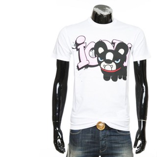 Dsquared2 เสื้อยืดแขนสั้น พิมพ์ลายลูกสุนัข แฟชั่นฤดูร้อน สําหรับผู้ชาย