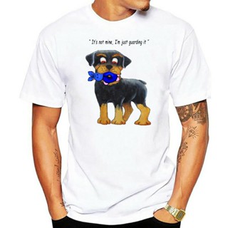 Title: Rottweiler Puppy T shirt. classic round neck short sleeved choice of sizes and colours men t shirt_04