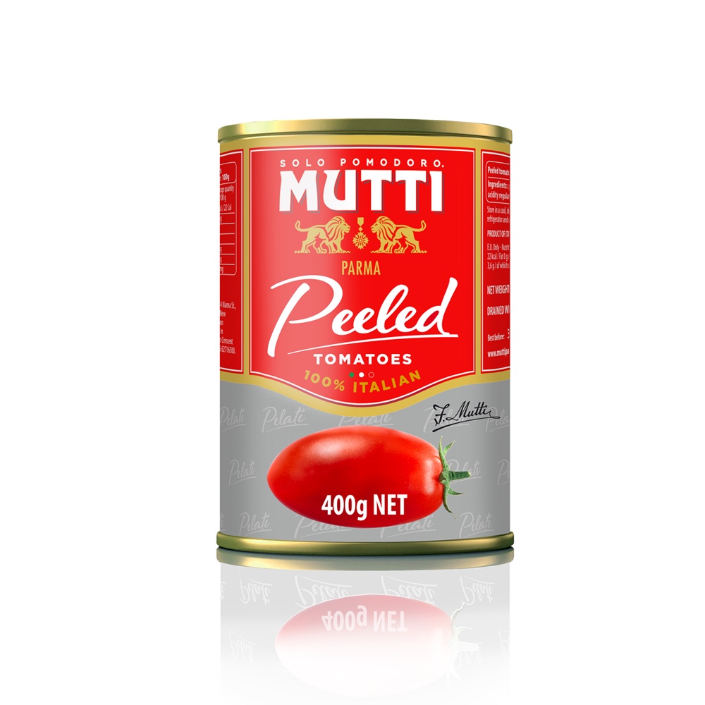 มูตติมะเขือเทศปอกในน้ำมะเขือเทศ TOMATOES 400ก.MUTTI PEELED400G. (1X12)