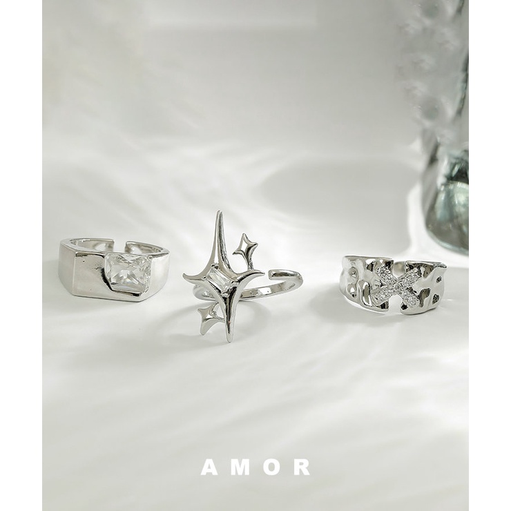 ชุดแหวนแฟชั่น ปรับขนาดได้ เหมาะกับคู่รัก สําหรับผู้ชาย และผู้หญิง - รูปที่ 7