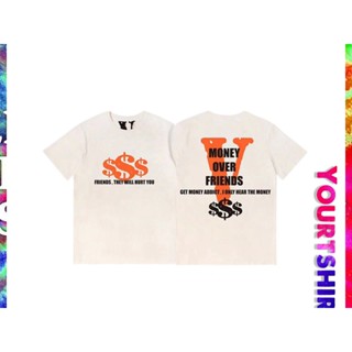 เสื้อยืด คอกลม พิมพ์ลายกราฟฟิคโลโก้ Vlone ตัวอักษร พลัสไซซ์ สไตล์เกาหลี วินเทจ เรโทร โอเวอร์ไซซ์ สําหรับทุกเพศ