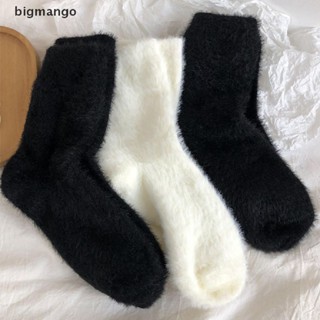 [bigmango] ถุงเท้ากํามะหยี่ ขนมิงค์ แบบหนา ให้ความอบอุ่น แฟชั่นฤดูใบไม้ร่วง และฤดูหนาว สําหรับผู้หญิง และผู้ชาย พร้อมส่ง