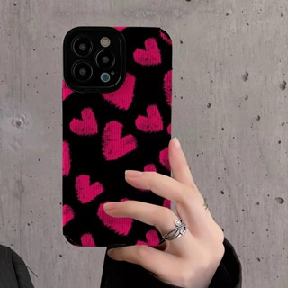 เคสโทรศัพท์มือถือนิ่ม ลายการ์ตูนกราฟฟิตี้หัวใจ สําหรับ Iphone Apple 13 14promax 12PRO 11PROMAX xr xs 6S 7 8p 14PLUS