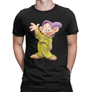 Snow Whites Dopey T-Shirt for Men Disney Creative 100% Cotton Tees Round Collar Short Sleeve T Shirts Plus Size Cl_03