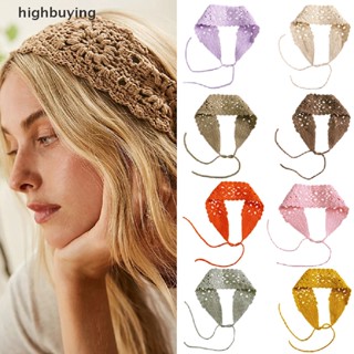 [highbuying] 1 ชิ้น โครเชต์ ที่คาดผม ดอกไม้ฉลุ ถัก ผู้หญิง สี ที่คาดผม ผู้หญิง เครื่องประดับผม ใหม่ พร้อมส่ง