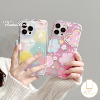 เคสโทรศัพท์มือถือแบบนิ่ม ลายดอกไม้ หน้ายิ้มน่ารัก สําหรับ Oppo A17 A15 A77s A7 A76 A16 A5 A9 A74 A33 A77 A15s A16K A1K A35 A3s A57 A12E A72 A5s A16E A53 A92 A31 A16s A95 A17K A55 A12 A54 A52 Reno 5 4F เคส