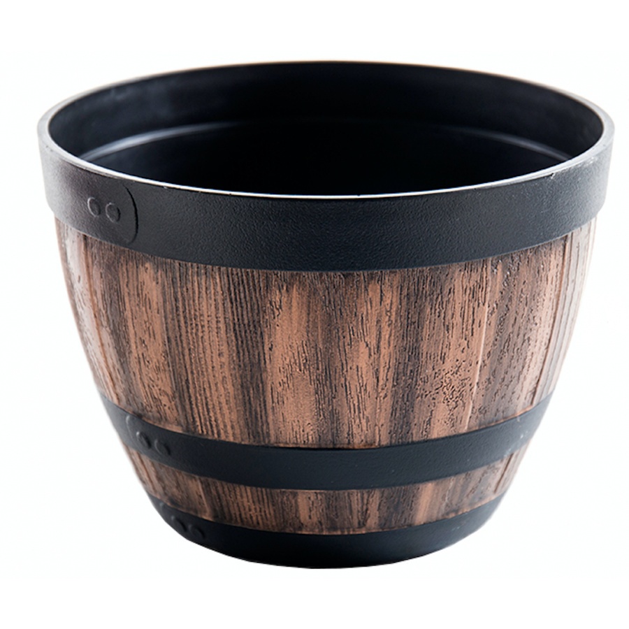 GlobalHouse Tree O กระถางต้นไม้ 16นิ้ว รุ่น AM003 ขนาด 40.6*30ซม. สีไม้  สินค้าของแท้คุณภาพดี