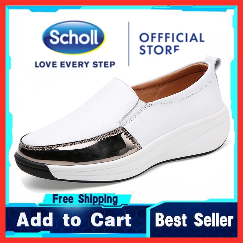 Scholl รองเท้าผู้หญิง รองเท้าหนังลําลอง scholl รองเท้าผู้หญิง Boat Shoes ผู้หญิง