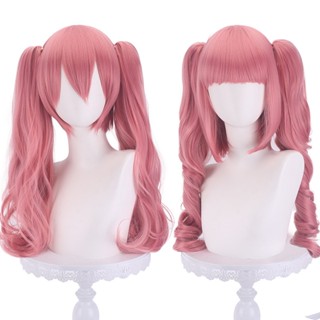 Misscoo วิกผมหางม้าสังเคราะห์ ทนความร้อน ลายการ์ตูนอนิเมะ One Piece Perona สีชมพู