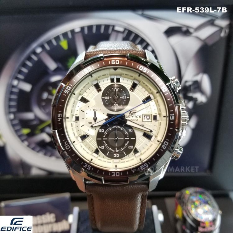 (ของแท้ 100%) นาฬิกา คาสิโอ นาฬิกาคาสิโอ EDIFICE รุ่น EFR-539L-7B  นาฬิกาผู้ชาย กันน้ำ รับประกัน 1 ปี