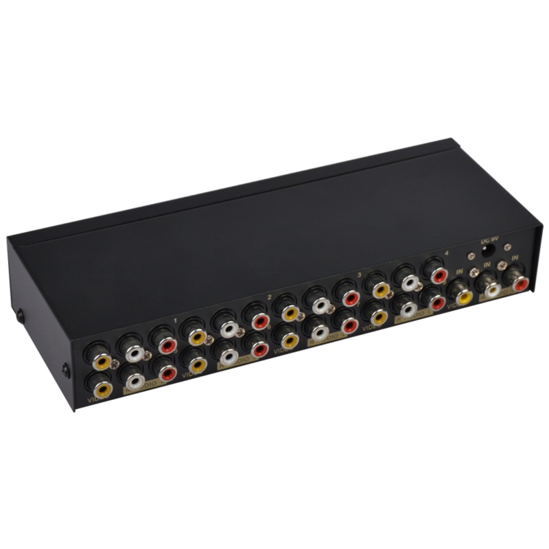 Niki 8-way Composite RCA AV Splitter 1X8 Video 1 in 8 out Splitter จําหน่าย HDTV
