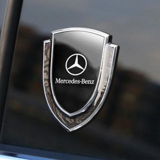 Mercedes-benz สติกเกอร์ฉลากโลหะ สําหรับติดตกแต่งกระจกรถยนต์ Class A C C Class E Class GLC GLB GLA E300L C260L A180L CLS