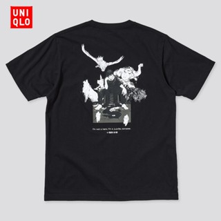 Uniqllo เสื้อยืดลําลองสําหรับผู้ชาย/ผู้หญิงแขนสั้นคอกลม Manga (Ult)(Curse Back To War Comic To Shirt) 440677