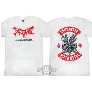 Xtab เสื้อยืด - SUNDANESE DM สีขาว / เสื้อวง deathmetal / XTAB แจกจ่ายอย่างเป็นทางการ