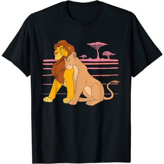 เสื้อยืด The Lion King Simba and Nala Love T-Shirt. Fashion Clothing Tops For  Distro Character  P_01