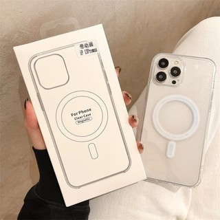 เคสโทรศัพท์มือถือแบบแม่เหล็ก ใส รองรับการชาร์จแบบไร้สาย สําหรับ iPhone17 Pro Max Air 16 15Pro Max 14 13 12 11 Pro Max Mini 7 8 Plus XS XS Max XR SE 20