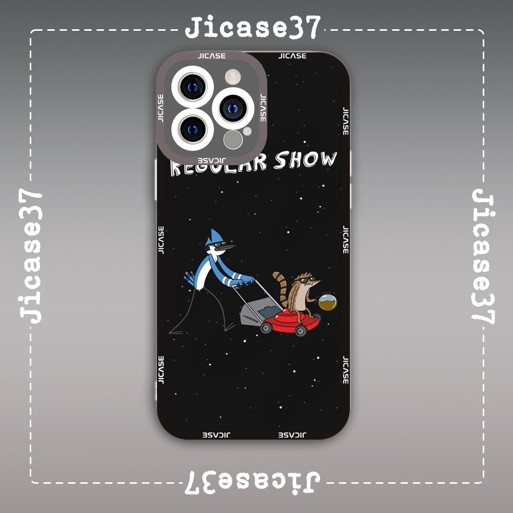 เคส Iphone samsung xiaomi oppo ขอบเหลี่ยม Jicase JMcase Regular Show พื้นหลังการ์ตูนจักรวาล