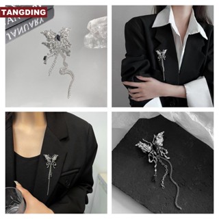 【COD Tangding】เข็มกลัด รูปผีเสื้อ ประดับพู่ หรูหรา เครื่องประดับ สําหรับผู้หญิง