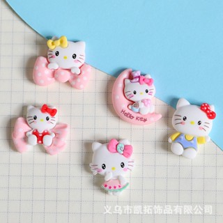 1Pcs New Kitty DIY เรซิ่น การ์ตูนน่ารัก แพคเกจวัสดุกาวครีม 3Dสามมิติสต DIYวัสดุทำมือ อุปกรณ์เสริม เคสโทรศัพท์ ตกแต่ง