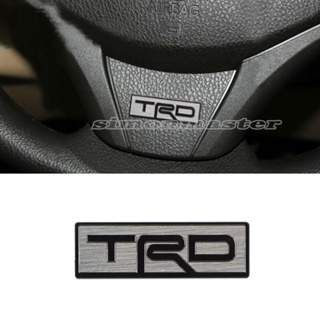 สติกเกอร์ตราสัญลักษณ์ สแตนเลส ดัดแปลง สําหรับตกแต่งพวงมาลัยรถยนต์ Toyota TRD Land Cruiser Avensis Auris Hilux Reiz