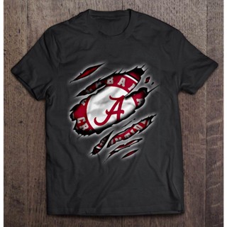 Qiuy5 {พร้อมส่ง เสื้อยืดผ้าฝ้าย 100% พิมพ์ลาย Alabama Crimson Tide Football American Football Fanscool Pride พลัสไซซ์ ขอ