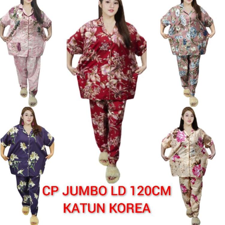 Tnk168 JUMBO PAJAMA SIZE XXL LD 120/เสื้อผ้าผู้หญิงลายดอกไม้ MOTIF