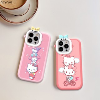 VIVO Y01 Y01A Y02 Y16 Y72 Y52 Y75 Y55 Y22 Y22S 5G เคสวีโว่ สำหรับ Case Cartoon Cute Cat เคส เคสโทรศัพท์ เคสมือถือ Shockproof Casing