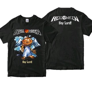 เสื้อยืด พิมพ์ลาย Helloween 2 HEY LORD สไตล์วินเทจ